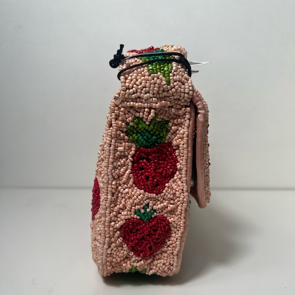 Sincerely Jules Viral Strawberry Tomato Beaded Shoulder Bag Purse Handbag - Picture 5 of 11